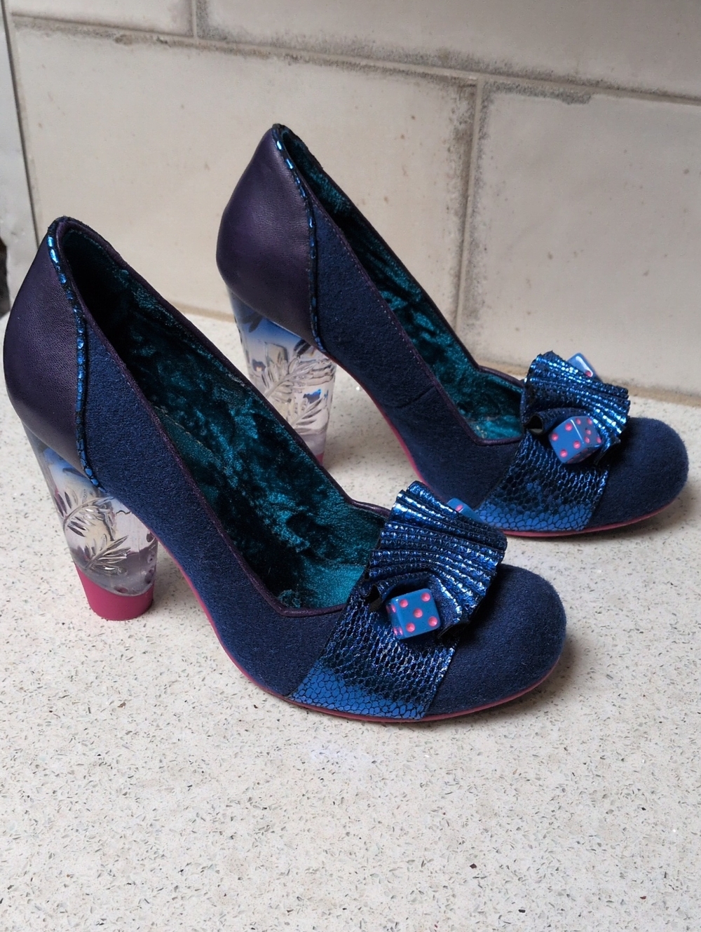 Blue Dice Irregular Choice Shoes